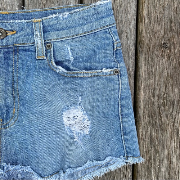 Carmar High Waist Distressed Jean Shorts - Picture 3 of 5